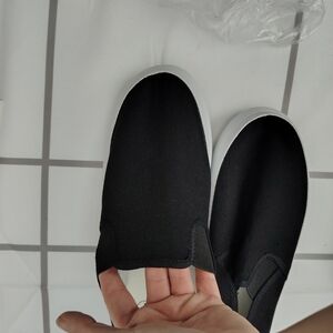 Black Slip-On Sneakers